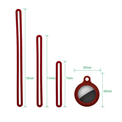 Silicone Shockproof Protective Cover Case with 3 Lanyards, For AirTag 2nd Gen / AirTag 1st Gen