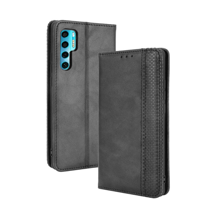 Magnetic Buckle Retro Crazy Horse Texture Horizontal Flip Leather Case with Holder & Card Slots & Photo Frame, Series 3