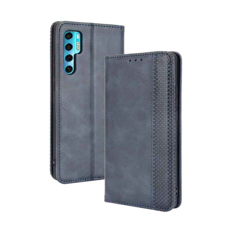 Magnetic Buckle Retro Crazy Horse Texture Horizontal Flip Leather Case with Holder & Card Slots & Photo Frame, Series 3