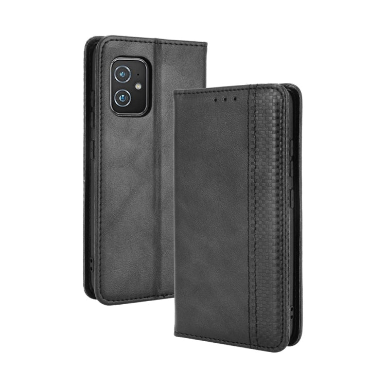 Magnetic Buckle Retro Crazy Horse Texture Horizontal Flip Leather Case with Holder & Card Slots & Photo Frame, Series 3