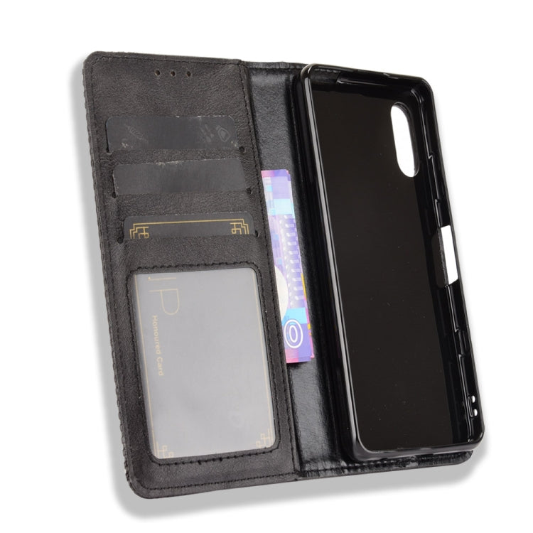 Magnetic Buckle Retro Crazy Horse Texture Horizontal Flip Leather Case with Holder & Card Slots & Photo Frame, Series 3