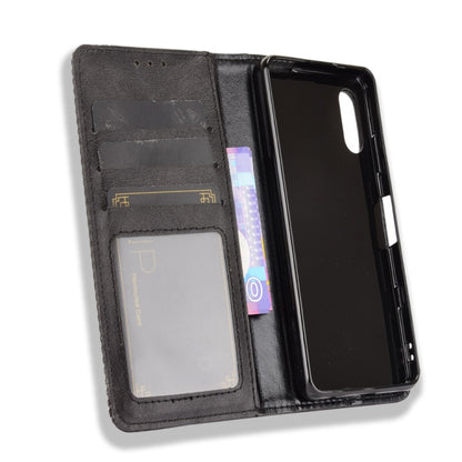 Magnetic Buckle Retro Crazy Horse Texture Horizontal Flip Leather Case with Holder & Card Slots & Photo Frame, Series 3