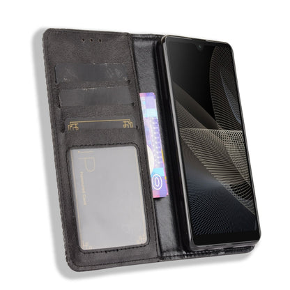 Magnetic Buckle Retro Crazy Horse Texture Horizontal Flip Leather Case with Holder & Card Slots & Photo Frame, Series 3