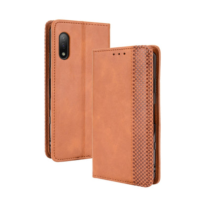 Magnetic Buckle Retro Crazy Horse Texture Horizontal Flip Leather Case with Holder & Card Slots & Photo Frame, Series 3