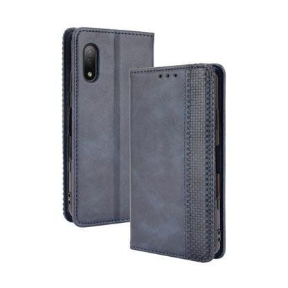 Magnetic Buckle Retro Crazy Horse Texture Horizontal Flip Leather Case with Holder & Card Slots & Photo Frame, Series 3