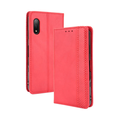 Magnetic Buckle Retro Crazy Horse Texture Horizontal Flip Leather Case with Holder & Card Slots & Photo Frame, Series 3