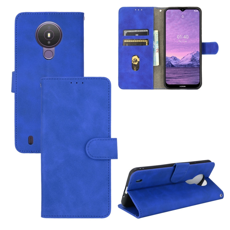 Solid Color Skin Feel Magnetic Buckle Horizontal Flip Calf Texture PU Leather Case with Holder & Card Slots & Wallet