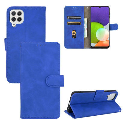 Solid Color Skin Feel Magnetic Buckle Horizontal Flip Calf Texture PU Leather Case with Holder & Card Slots & Wallet