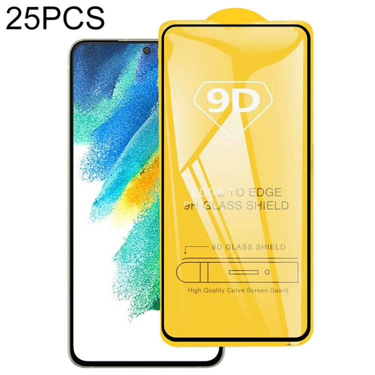 25 PCS 9D Full Glue Full Screen Tempered Glass Film, For Samsung Galaxy A22 4G (25 PCS), For OnePlus Nord CE 5G / Nord CE 2 5G (25 PCS), For Samsung Galaxy S21 FE 5G (25 PCS), For Samsung Galaxy A22 5G (25 PCS)