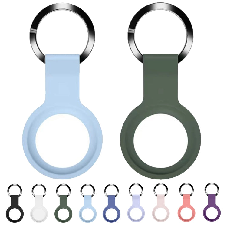 Mutural Liquid Silicone Protective Case with Key Ring for AirTag