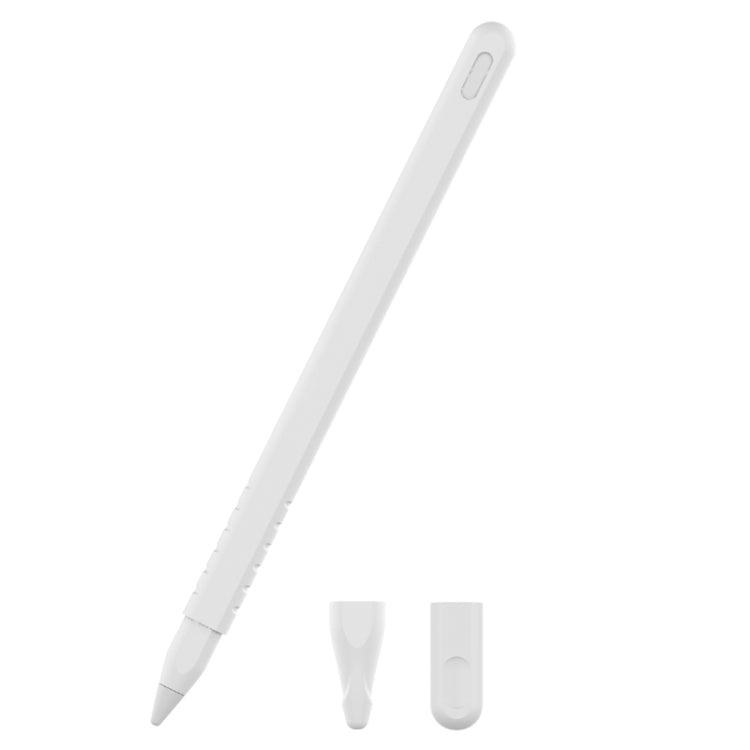 3 in 1 Pure Color Silicone Stylus Pen Protective Case Set for Apple Pencil 2