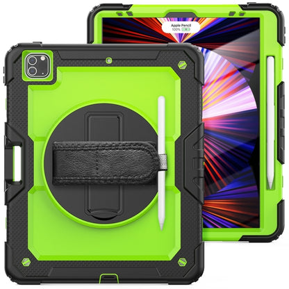 Shockproof Colorful Silicone + PC Protective Case with Holder & Shoulder Strap & Hand Strap & Pen Slot