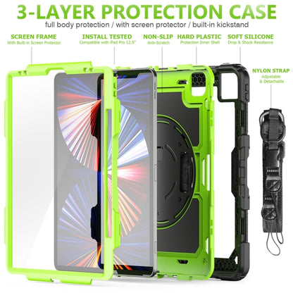 Shockproof Colorful Silicone + PC Protective Case with Holder & Shoulder Strap & Hand Strap & Pen Slot