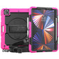 Shockproof Colorful Silicone + PC Protective Case with Holder & Shoulder Strap & Hand Strap & Pen Slot