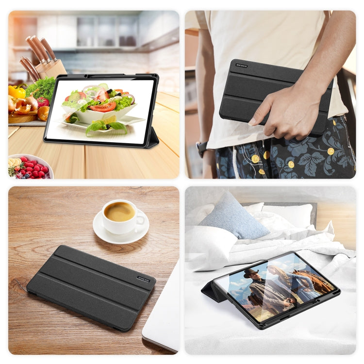 DUX DUCIS Domo Series Horizontal Flip Magnetic PU Leather Case with Three-folding Holder & Wake-up / Sleep Function