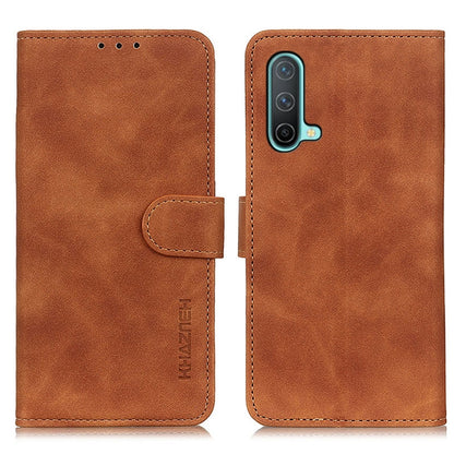 KHAZNEH Retro Texture PU + TPU Horizontal Flip Leather Case with Holder & Card Slots & Wallet, For OnePlus Nord CE 5G