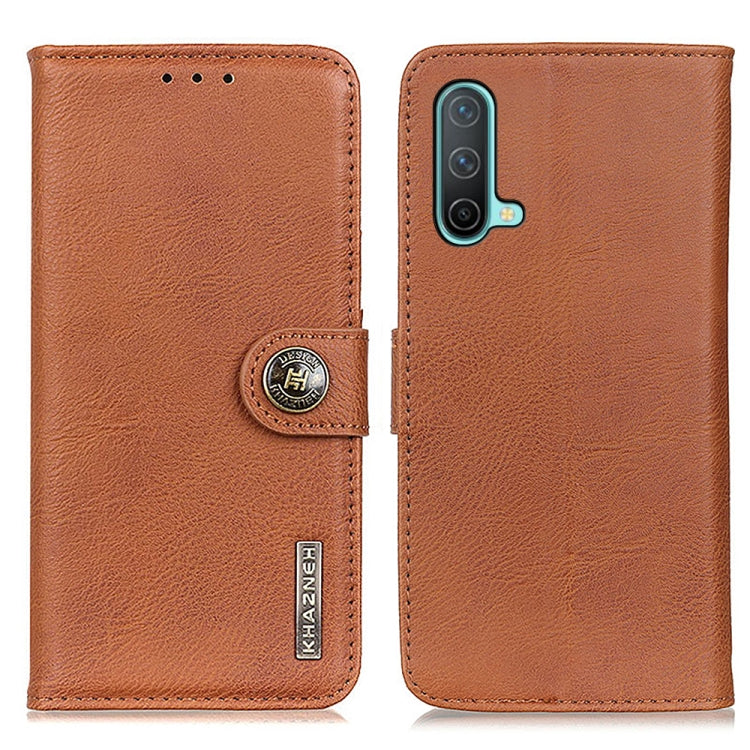KHAZNEH Cowhide Texture Horizontal Flip Leather Case with Holder & Card Slots & Wallet, For OnePlus Nord CE 5G