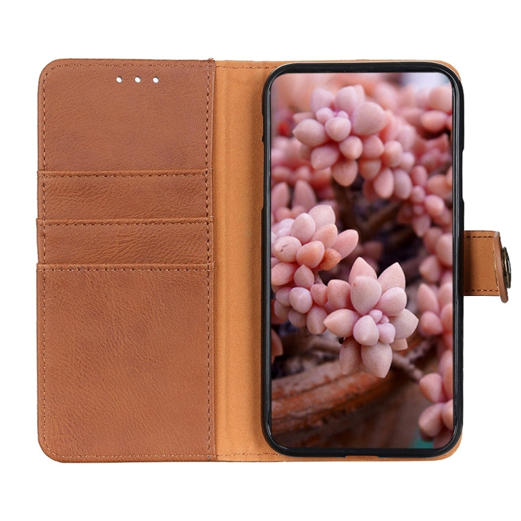 KHAZNEH Cowhide Texture Horizontal Flip Leather Case with Holder & Card Slots & Wallet