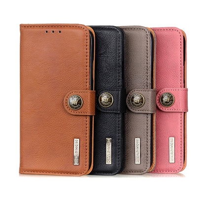 KHAZNEH Cowhide Texture Horizontal Flip Leather Case with Holder & Card Slots & Wallet