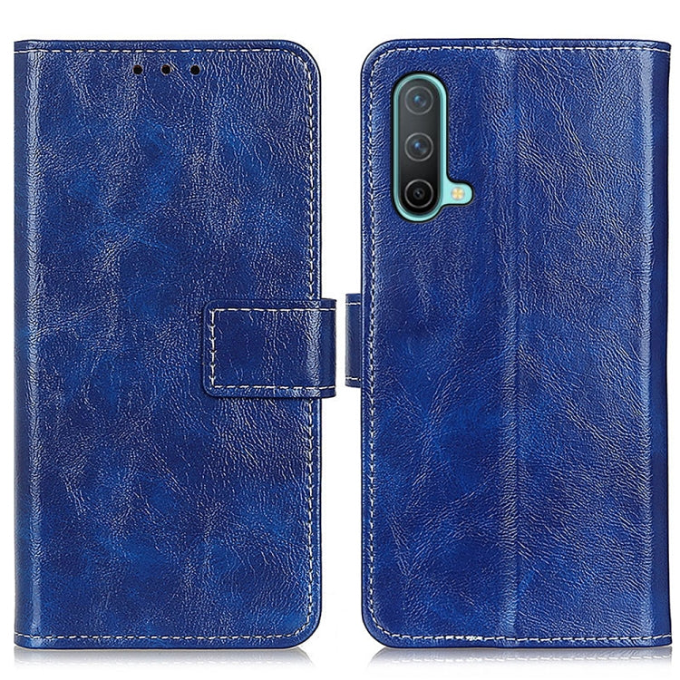 Retro Crazy Horse Texture Horizontal Flip Leather Case with Holder & Card Slots & Photo Frame & Wallet, For OnePlus Nord CE 5G