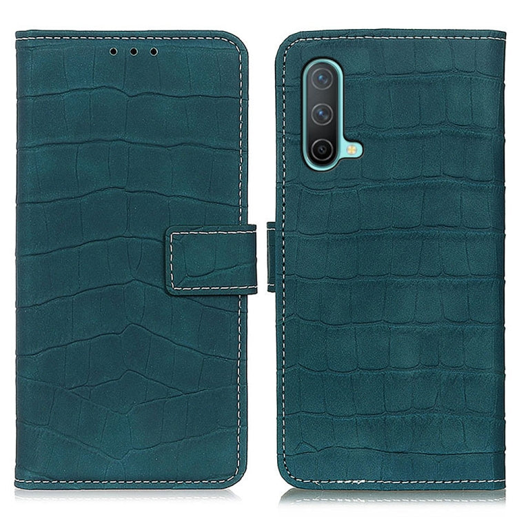 Crocodile Texture Horizontal Flip Leather Case with Holder & Wallet & Card Slots & Photo Frame, For OnePlus Nord CE 5G