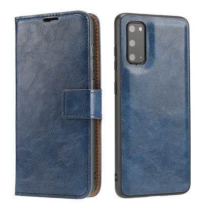 Crazy Horse Texture Detachable Magnetic Back Cover Horizontal Flip Leather Case with Holder & Card Slots & Photo Frame & Wallet, For Samsung Galaxy S20, For Samsung Galaxy S20 Ultra, For Samsung Galaxy S20+, For Samsung Galaxy S21 5G�������������������...