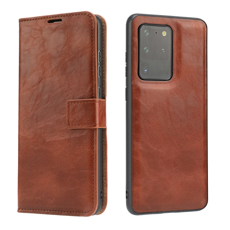 Crazy Horse Texture Detachable Magnetic Back Cover Horizontal Flip Leather Case with Holder & Card Slots & Photo Frame & Wallet, For Samsung Galaxy S20, For Samsung Galaxy S20 Ultra, For Samsung Galaxy S20+, For Samsung Galaxy S21 5G�������������������...
