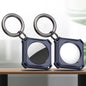 Four Square Carbon Fiber Case with Keychain Ring for AirTag