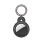 Round Shape Carbon Fiber Anti-fall Case with Keychain Ring for AirTag