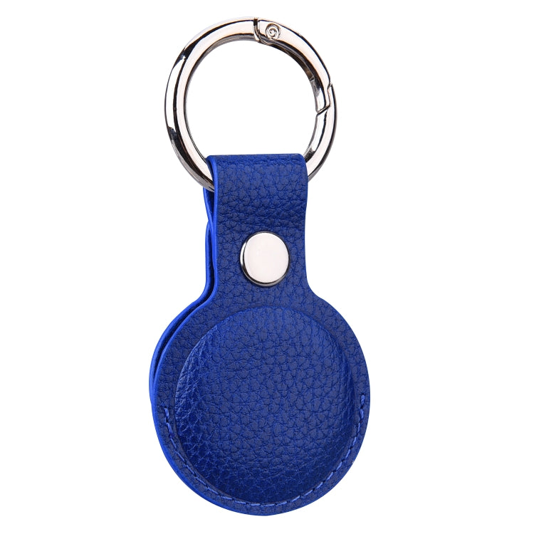 Litchi Texture Leather Protective Case with Key Ring for AirTag