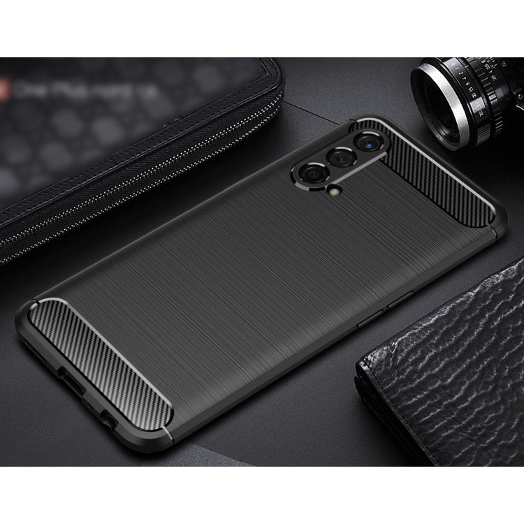 Brushed Texture Carbon Fiber TPU Case