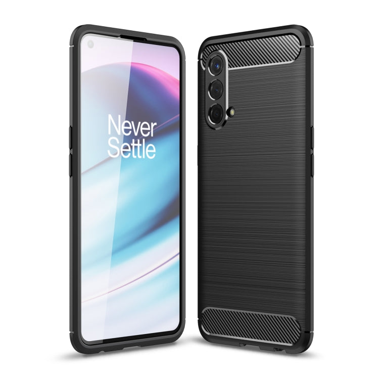 Brushed Texture Carbon Fiber TPU Case, For OnePlus Nord CE 5G