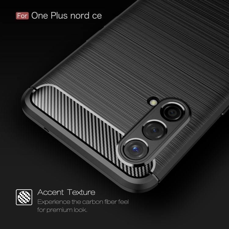 Brushed Texture Carbon Fiber TPU Case, For OnePlus Nord CE 5G