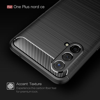 Brushed Texture Carbon Fiber TPU Case, For OnePlus Nord CE 5G