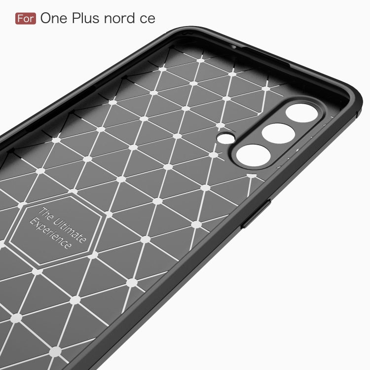 Brushed Texture Carbon Fiber TPU Case, For OnePlus Nord CE 5G