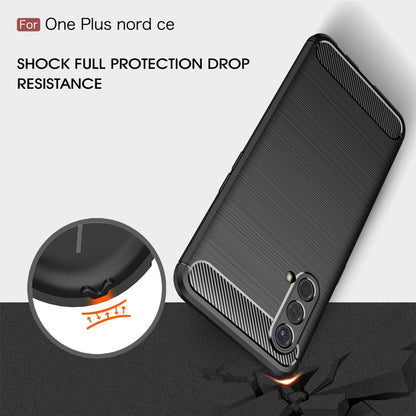 Brushed Texture Carbon Fiber TPU Case, For OnePlus Nord CE 5G