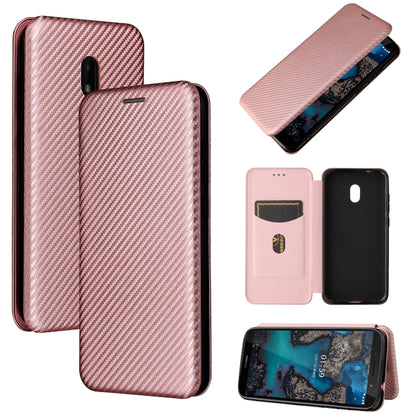 Carbon Fiber Texture Magnetic Horizontal Flip TPU + PC + PU Leather Case with Card Slot