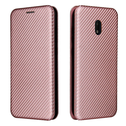 Carbon Fiber Texture Magnetic Horizontal Flip TPU + PC + PU Leather Case with Card Slot