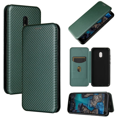 Carbon Fiber Texture Magnetic Horizontal Flip TPU + PC + PU Leather Case with Card Slot