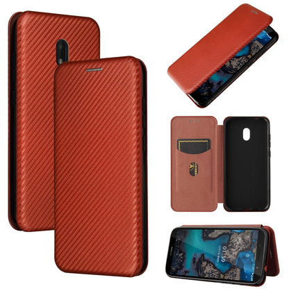 Carbon Fiber Texture Magnetic Horizontal Flip TPU + PC + PU Leather Case with Card Slot