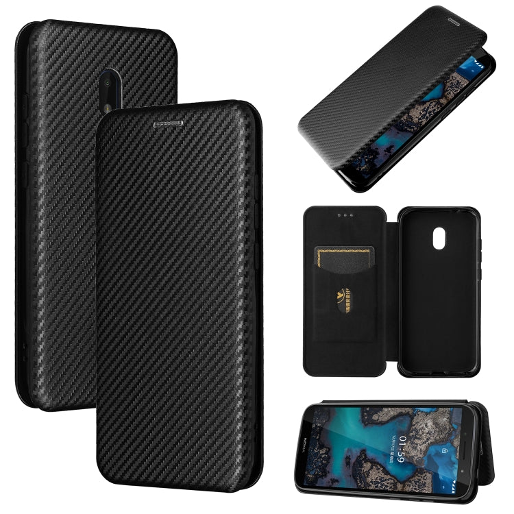 Carbon Fiber Texture Magnetic Horizontal Flip TPU + PC + PU Leather Case with Card Slot