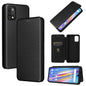 Carbon Fiber Texture Magnetic Horizontal Flip TPU + PC + PU Leather Case with Card Slot