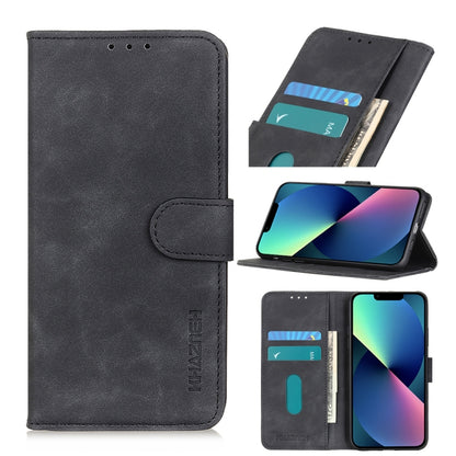 KHAZNEH Retro Texture PU + TPU Horizontal Flip Leather Case with Holder & Card Slots & Wallet