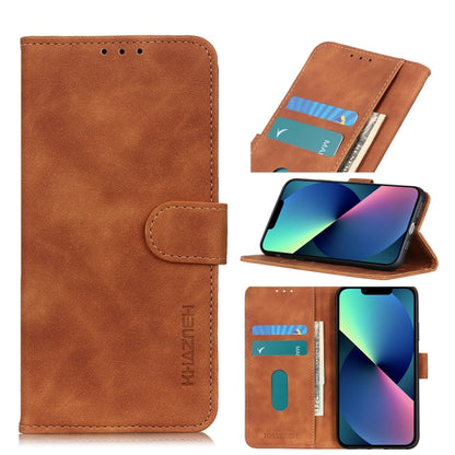 KHAZNEH Retro Texture PU + TPU Horizontal Flip Leather Case with Holder & Card Slots & Wallet