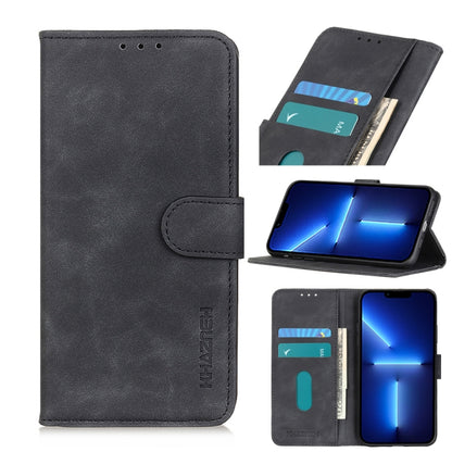 KHAZNEH Retro Texture PU + TPU Horizontal Flip Leather Case with Holder & Card Slots & Wallet