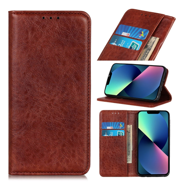 Magnetic Crazy Horse Texture Horizontal Flip Leather Case with Holder & Card Slots & Wallet