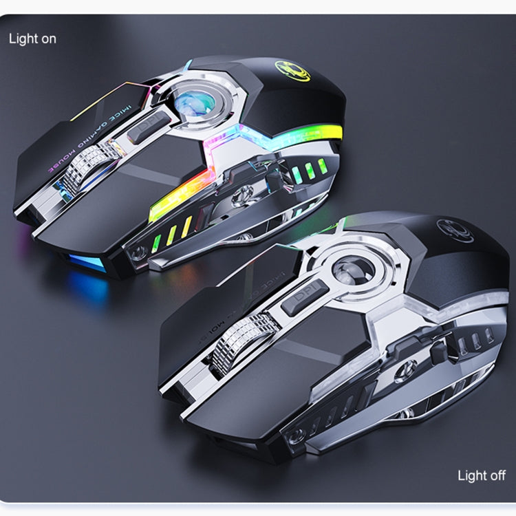 iMICE G7 Colorful Streamer Lights Rechargeable Silent Wireless Mouse