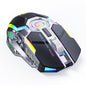 iMICE G7 Colorful Streamer Lights Rechargeable Silent Wireless Mouse, G7(Black)