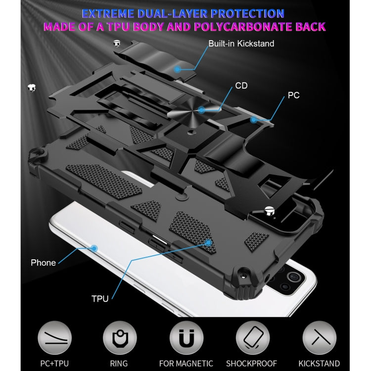 Shockproof TPU + PC Magnetic Protective Case with Holder