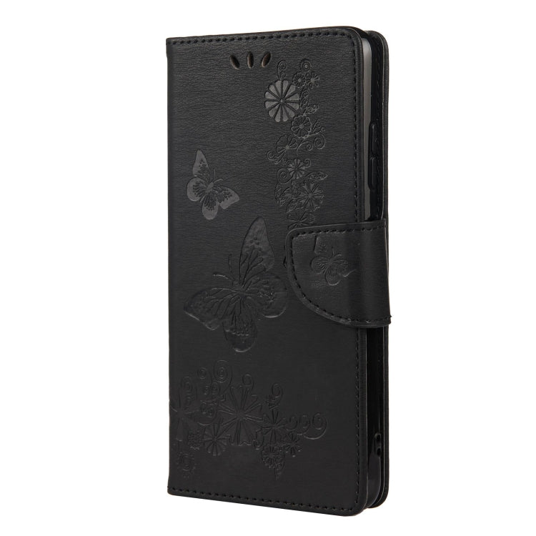 Vintage Embossed Floral Butterfly Pattern Horizontal Flip Leather Case with Card Slot & Holder & Wallet & Lanyard, For Samsung Galaxy A22 5G, For Sony Xperia 10 III, For Xiaomi Mi 11